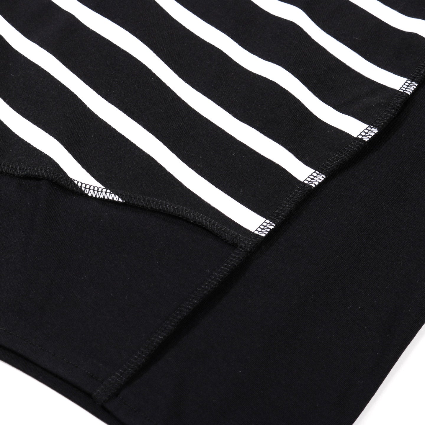 N.HOOLYWOOD 2251-CS53 BORDER STRIPE OVERSIZED T-SHIRT BLACK