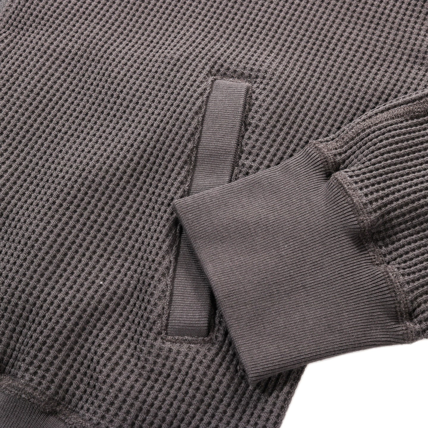 NANAMICA ZIP UP THERMAL HOODIE CHARCOAL