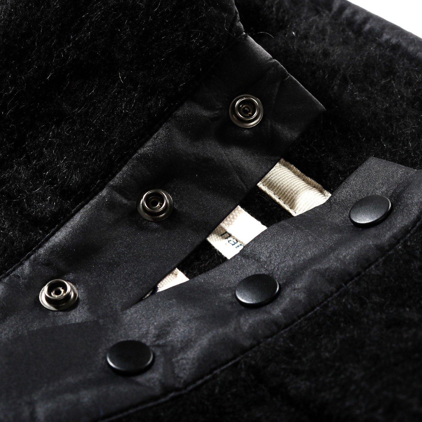 NANAMICA PULLOVER MOHAIR SWEATER BLACK