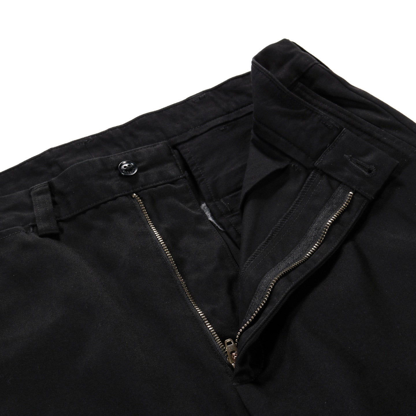 NANAMICA WIDE STRAIGHT CHINO PANTS BLACK