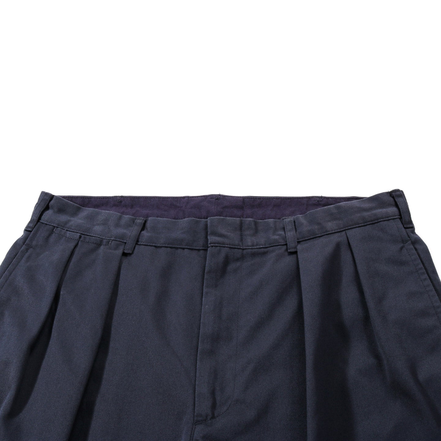 NANAMICA DOUBLE PLEAT CHINO SHORTS NAVY