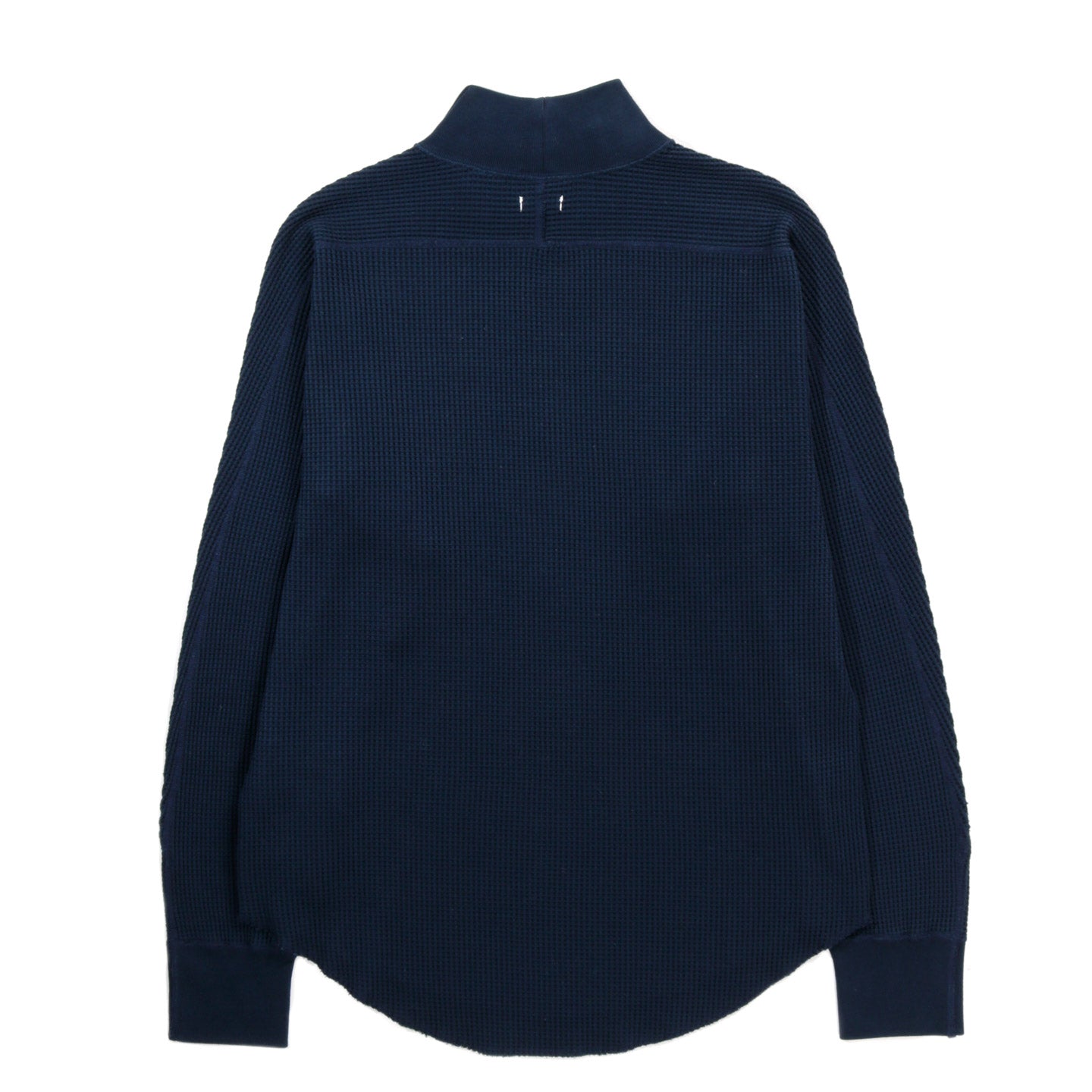 NANAMICA MOCK NECK THERMAL SWEAT NAVY