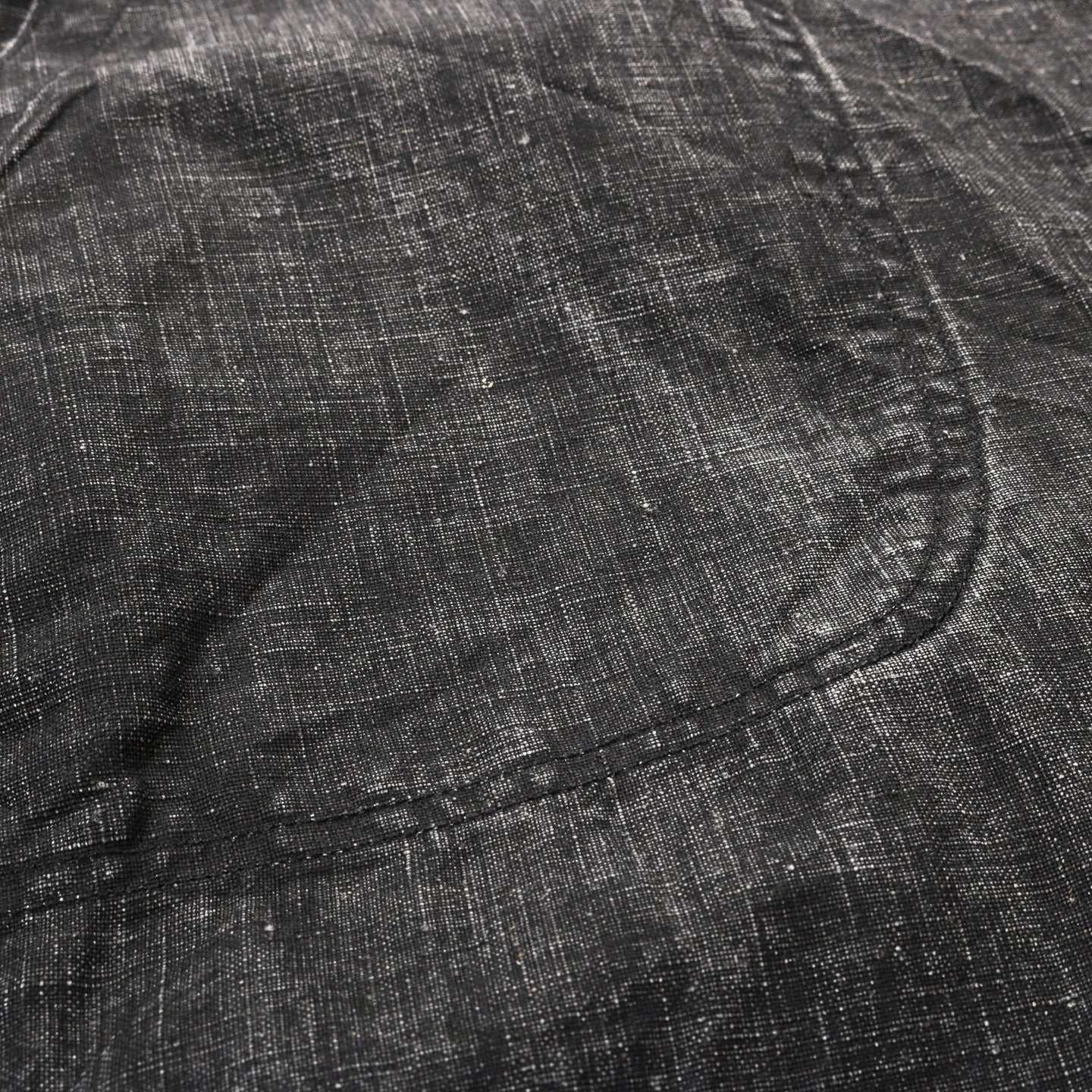 ORSLOW WWII 1940'S US NAVY SUMI COATED LINEN UTILITY TROUSERS BLACK