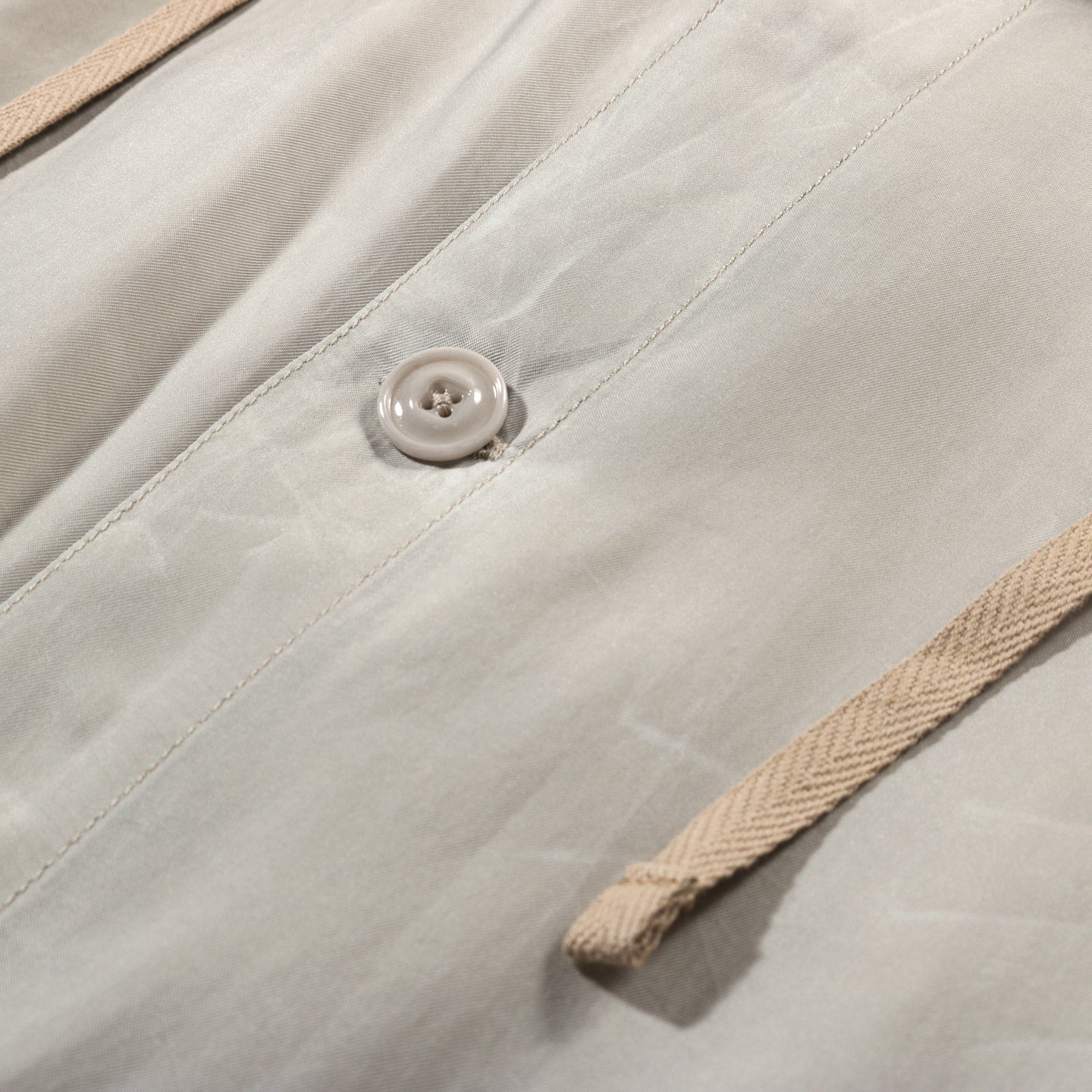 OUR LEGACY ROVER SHIRT GHOST GREY WAXED CUPRO