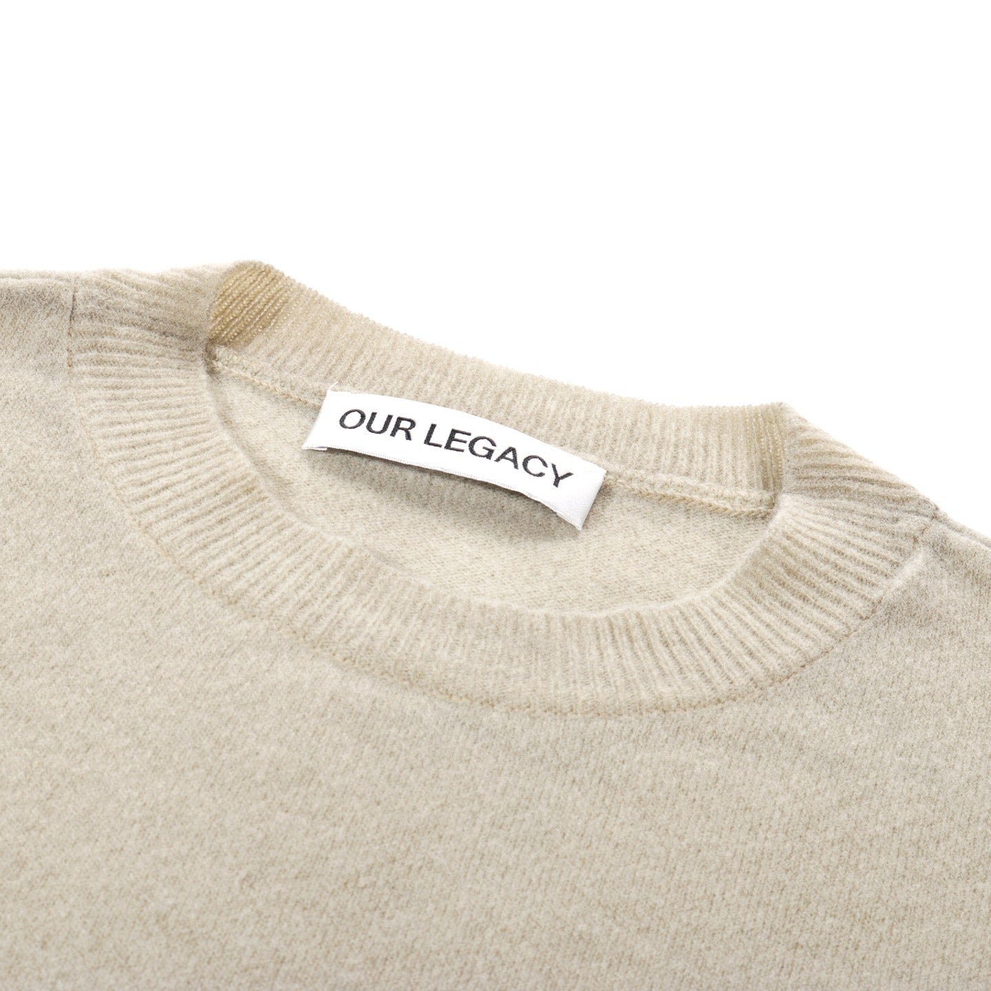 OUR LEGACY SLANT KNIT MOSS SPRAY DYE CHERUB WOOL