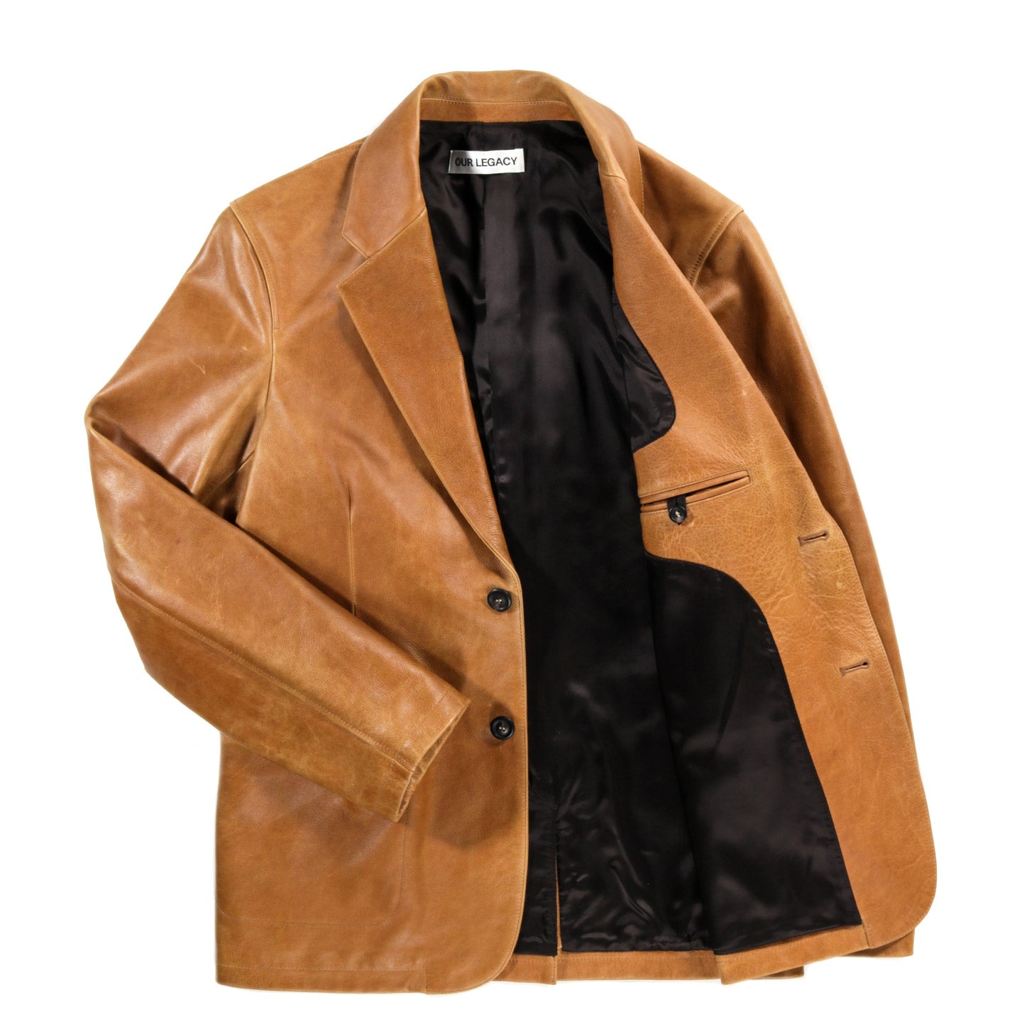 OUR LEGACY OPENING BLAZER BURNT SUGAR LEATHER