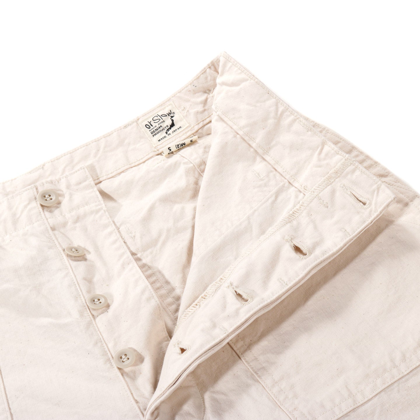 ORSLOW SUMMER FATIGUE PANTS ECRU