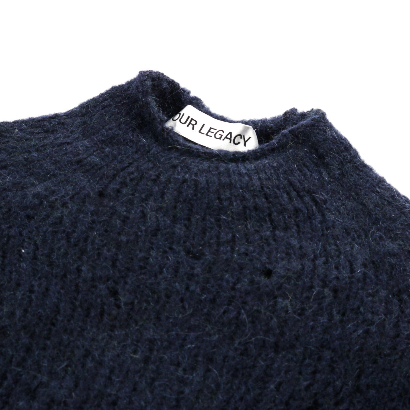 OUR LEGACY RIDER POPOVER BLENDED BLUE JAGGED ALPACA