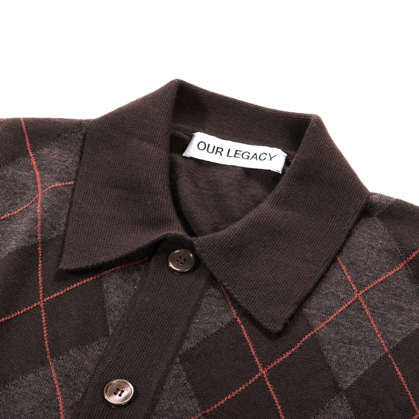 OUR LEGACY EVENING POLO PUB ARGYLE FINE WOOL