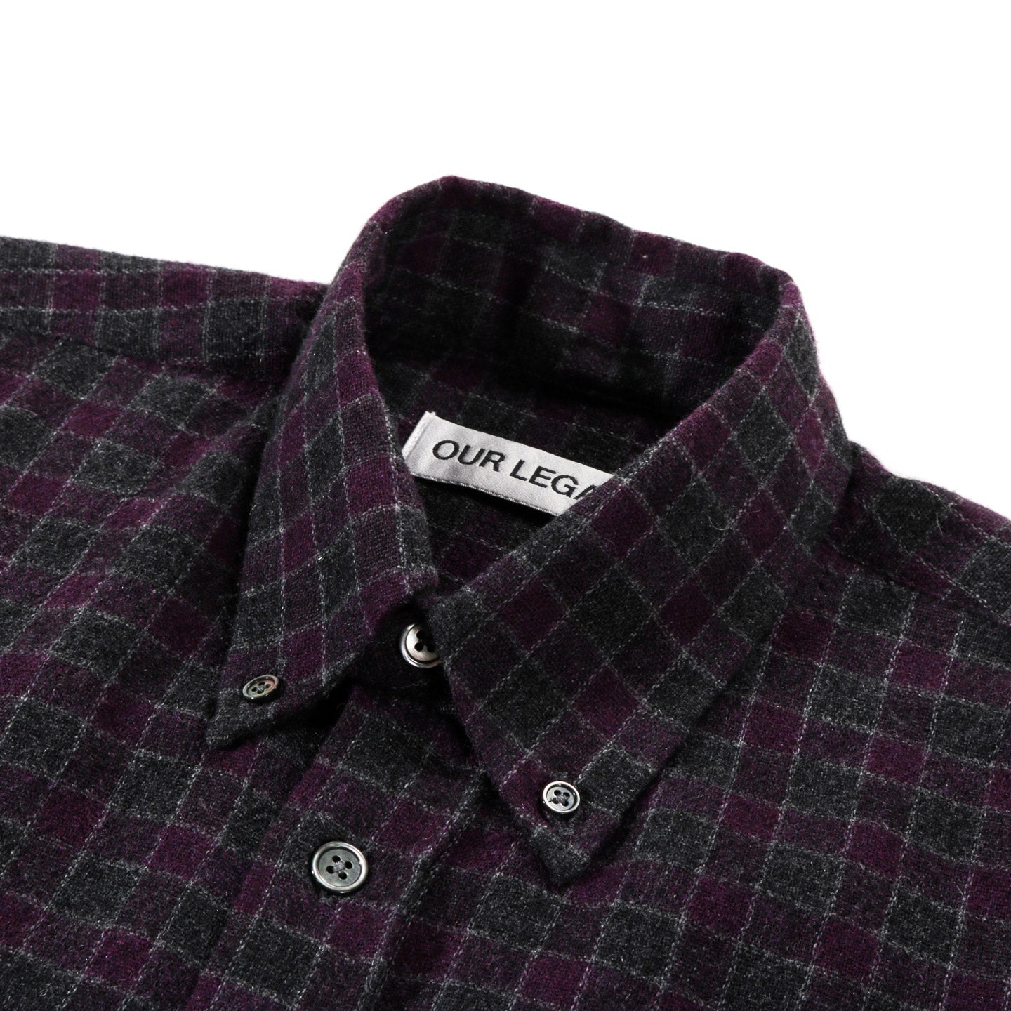 OUR LEGACY BORROWED BD SHIRT SOPHOMORE CHECK RURAL WOOL