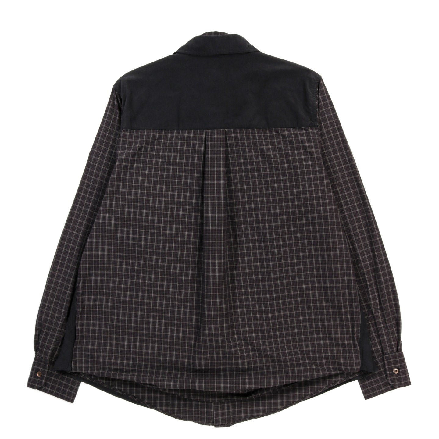 OUR LEGACY DOUBLE BORROWED SHIRT BLACK FAUX LUMBERJACK CHECK