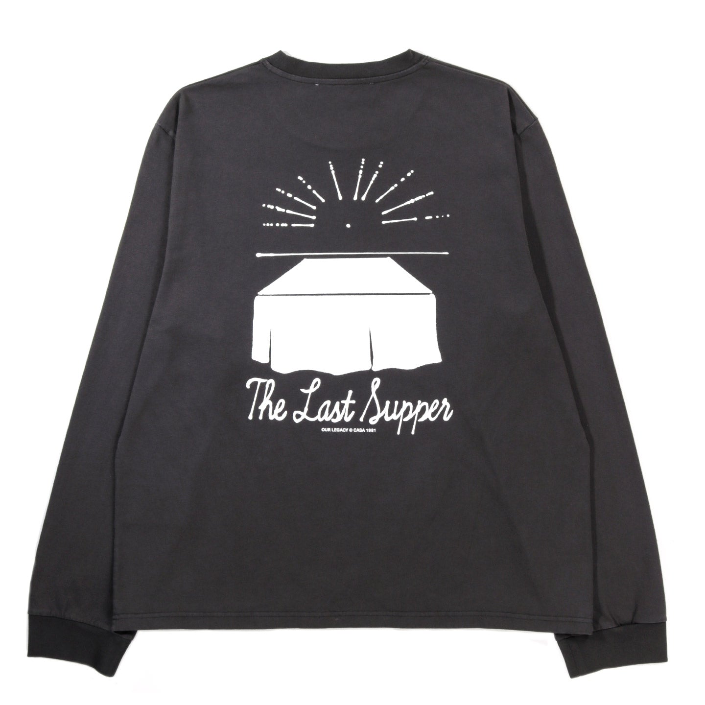 OUR LEGACY TOUR LONGSLEEVE LAST SUPPER PRINT BLACK