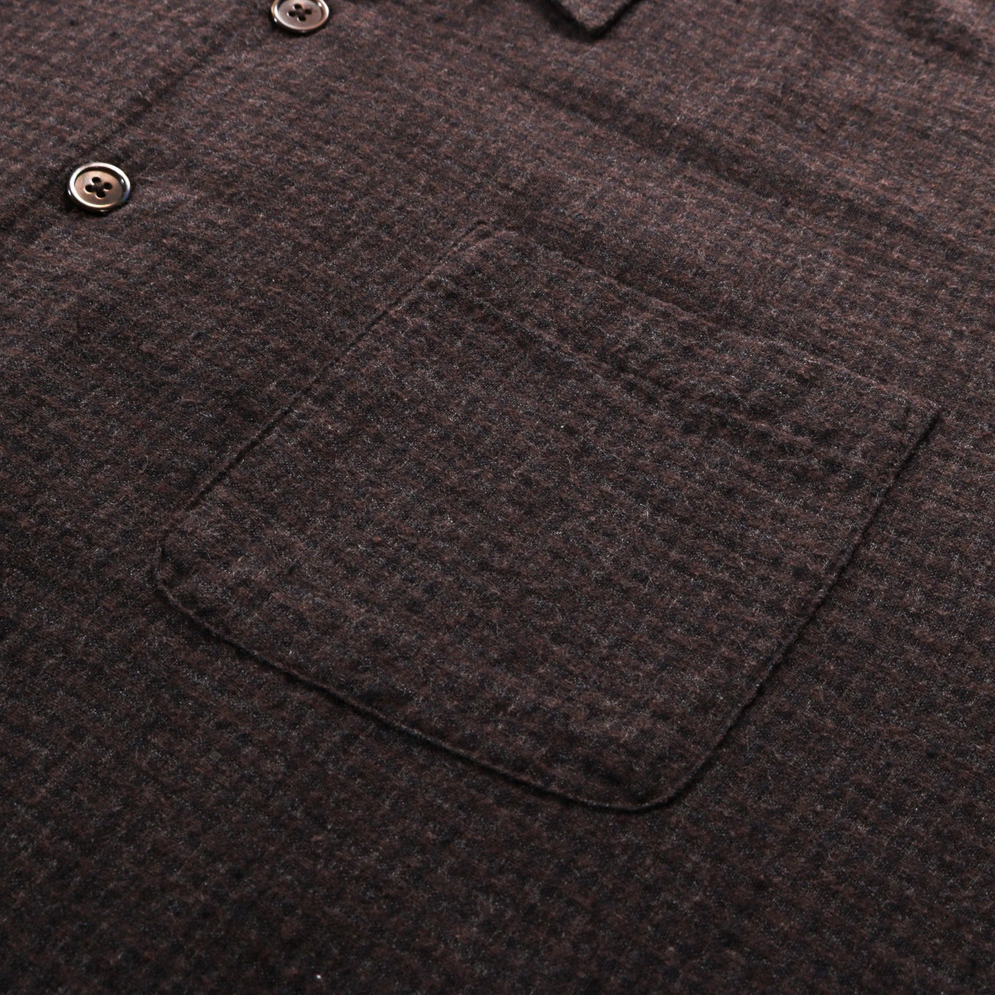OUR LEGACY BORROWED SHIRT TRUFFLE CHECK GRID CLOTH