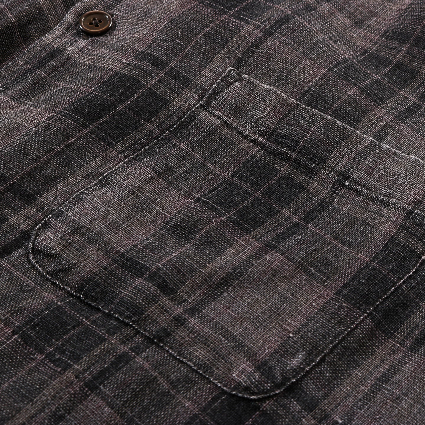 OUR LEGACY ABOVE SHIRT PENUMBRA CHECK SHEERCOAT LINEN