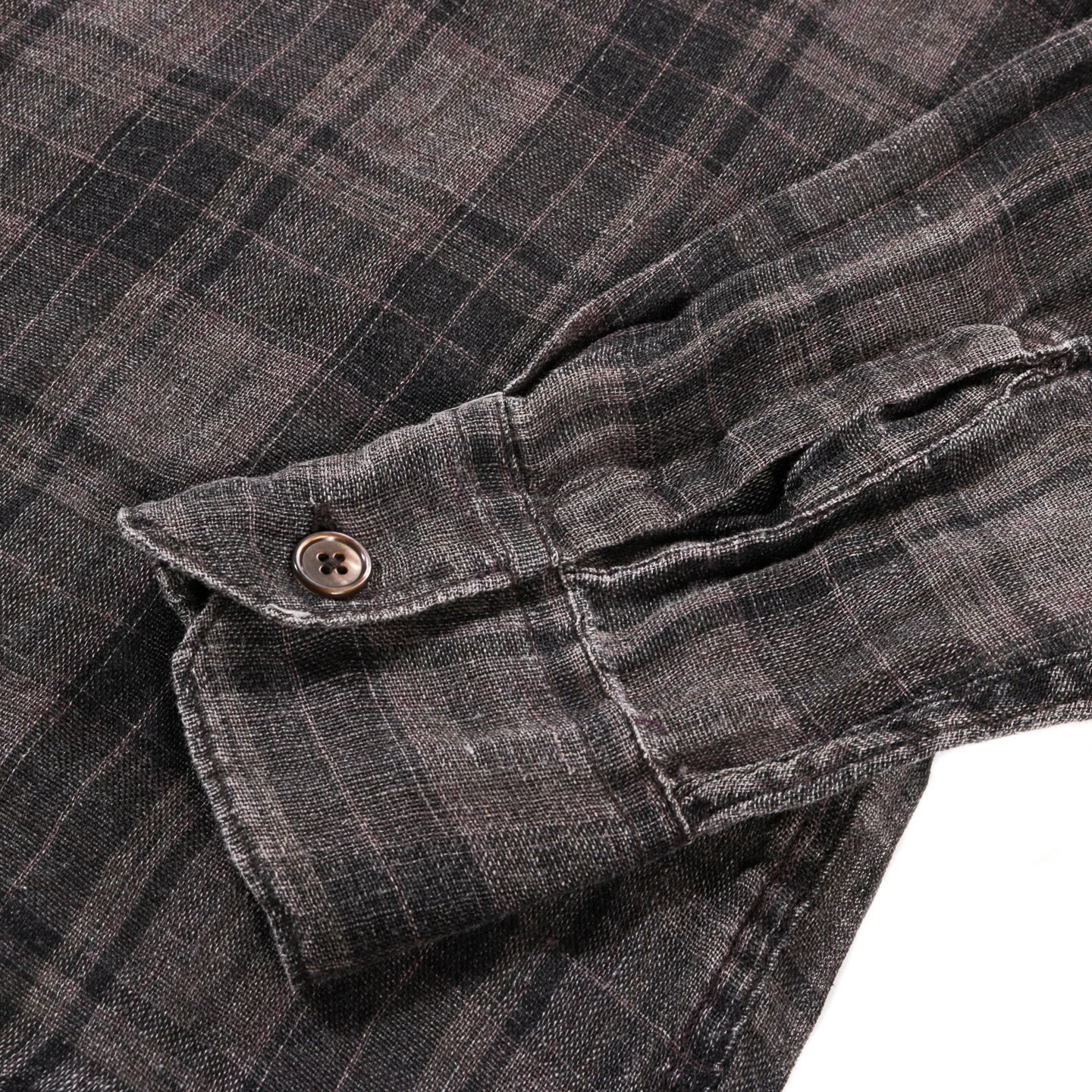 OUR LEGACY ABOVE SHIRT PENUMBRA CHECK SHEERCOAT LINEN