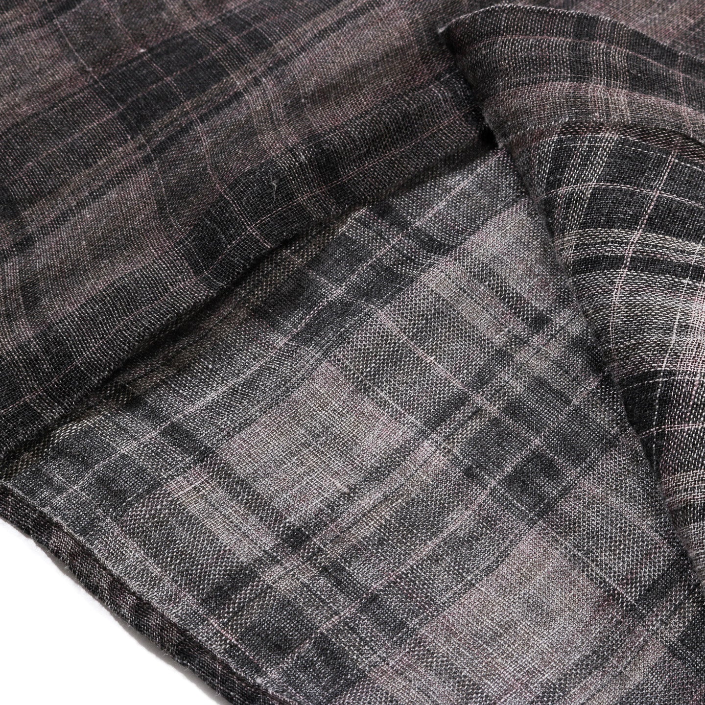 OUR LEGACY ABOVE SHIRT PENUMBRA CHECK SHEERCOAT LINEN