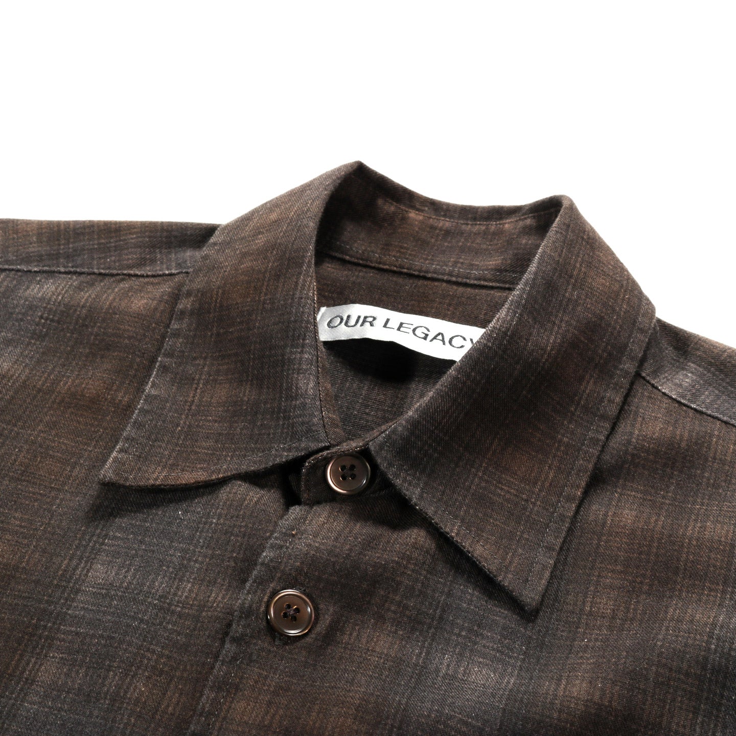 OUR LEGACY BORROWED SHIRT MORE CHECK PRINT