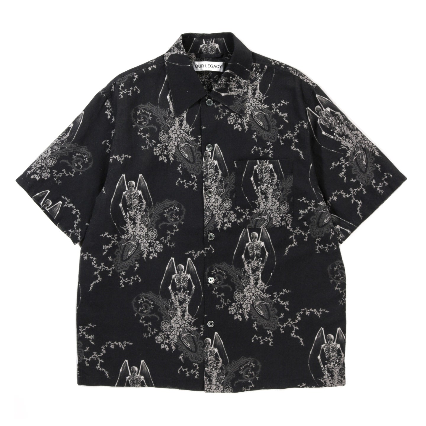 OUR LEGACY EVERY SHIRT SHORTSLEEVE DEATH PAISLEY PRINT