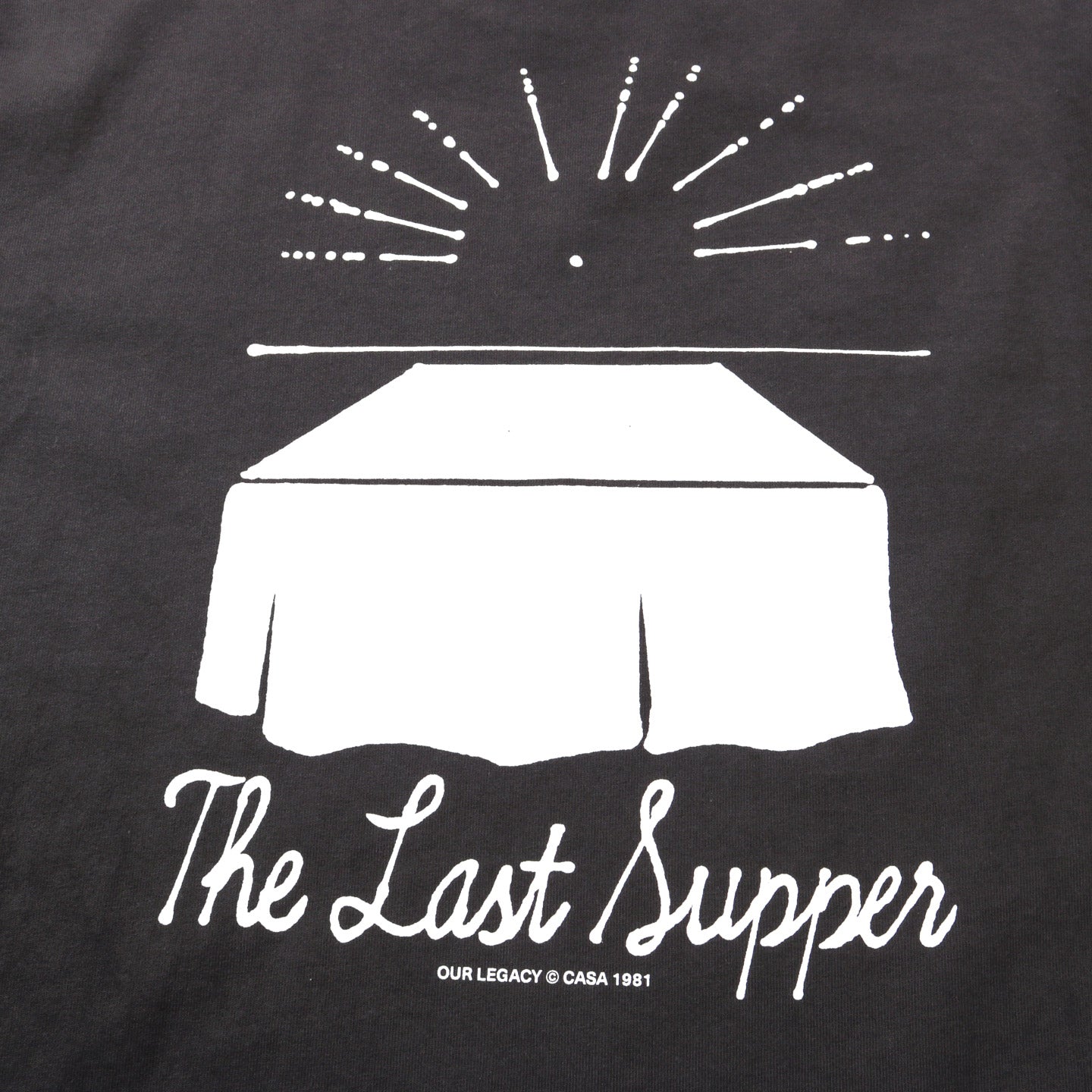 OUR LEGACY TOUR LONGSLEEVE LAST SUPPER PRINT BLACK