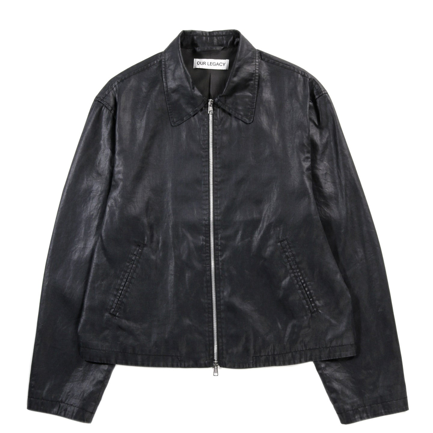 OUR LEGACY MINI JACKET WORKER LACQUER BLACK MIRROR TENCEL