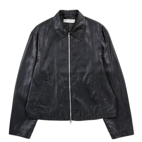 OUR LEGACY MINI JACKET WORKER LACQUER BLACK MIRROR TENCEL