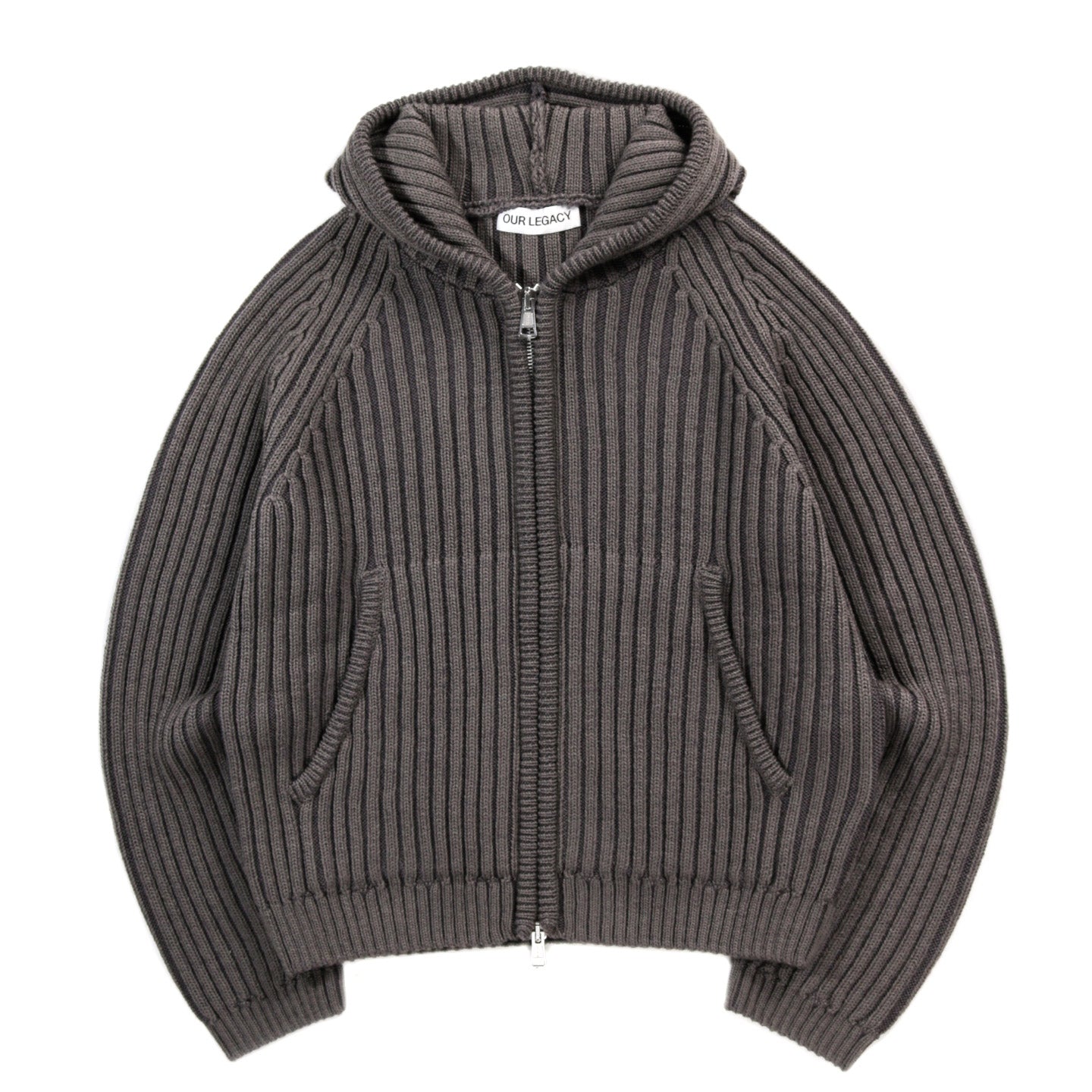 OUR LEGACY LEVEL HOOD SAGE STRIPE DRY MERINO WOOL