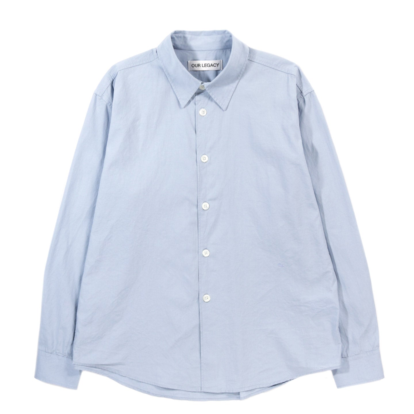 OUR LEGACY BEYOND SHIRT POWDER BLUE LIQUID POPLIN