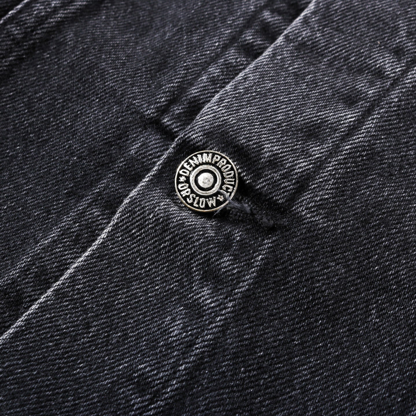 ORSLOW DENIM HALF COAT BLACK DENIM STONEWASH