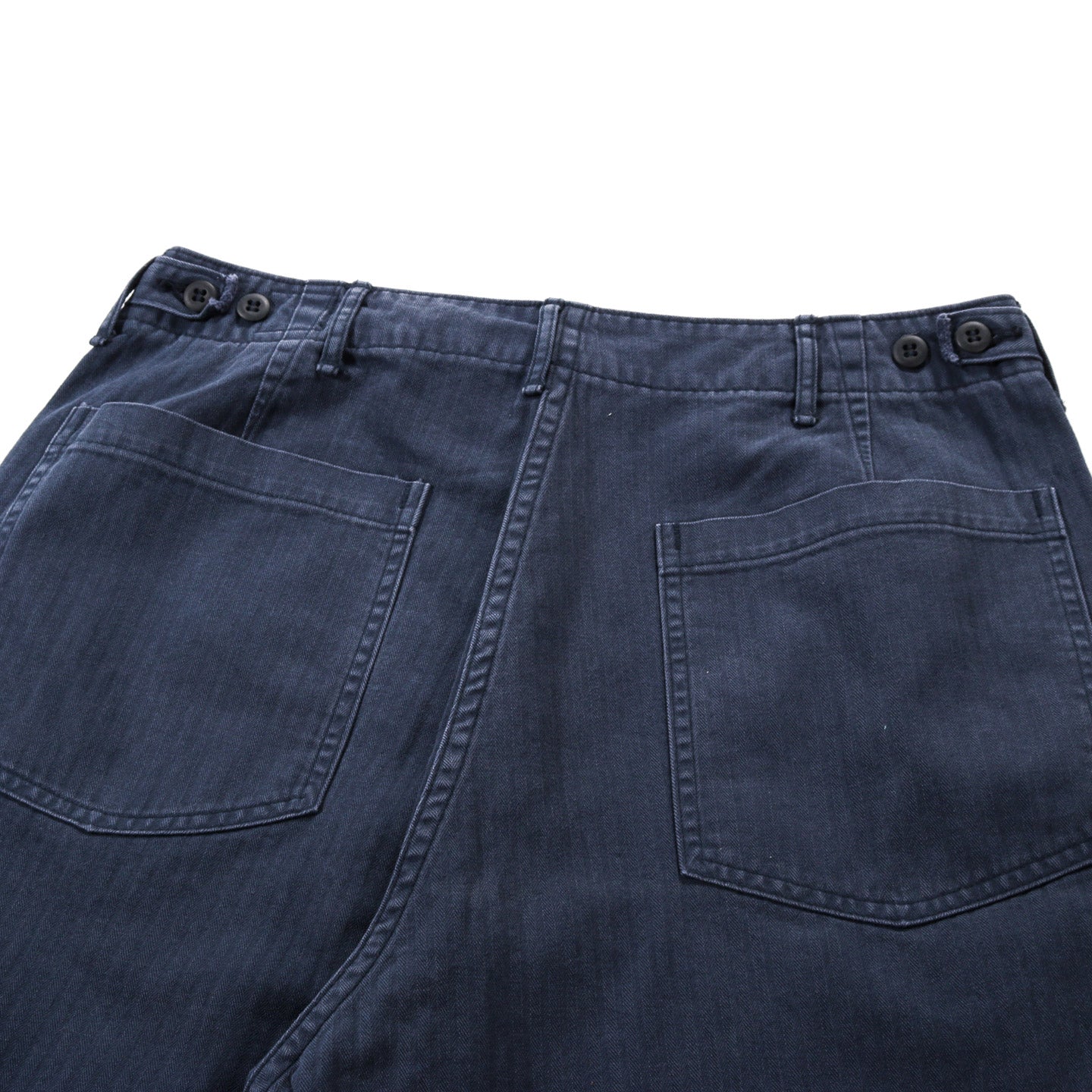 ORSLOW HERRINGBONE TWILL SUMMER FATIGUE PANTS NAVY