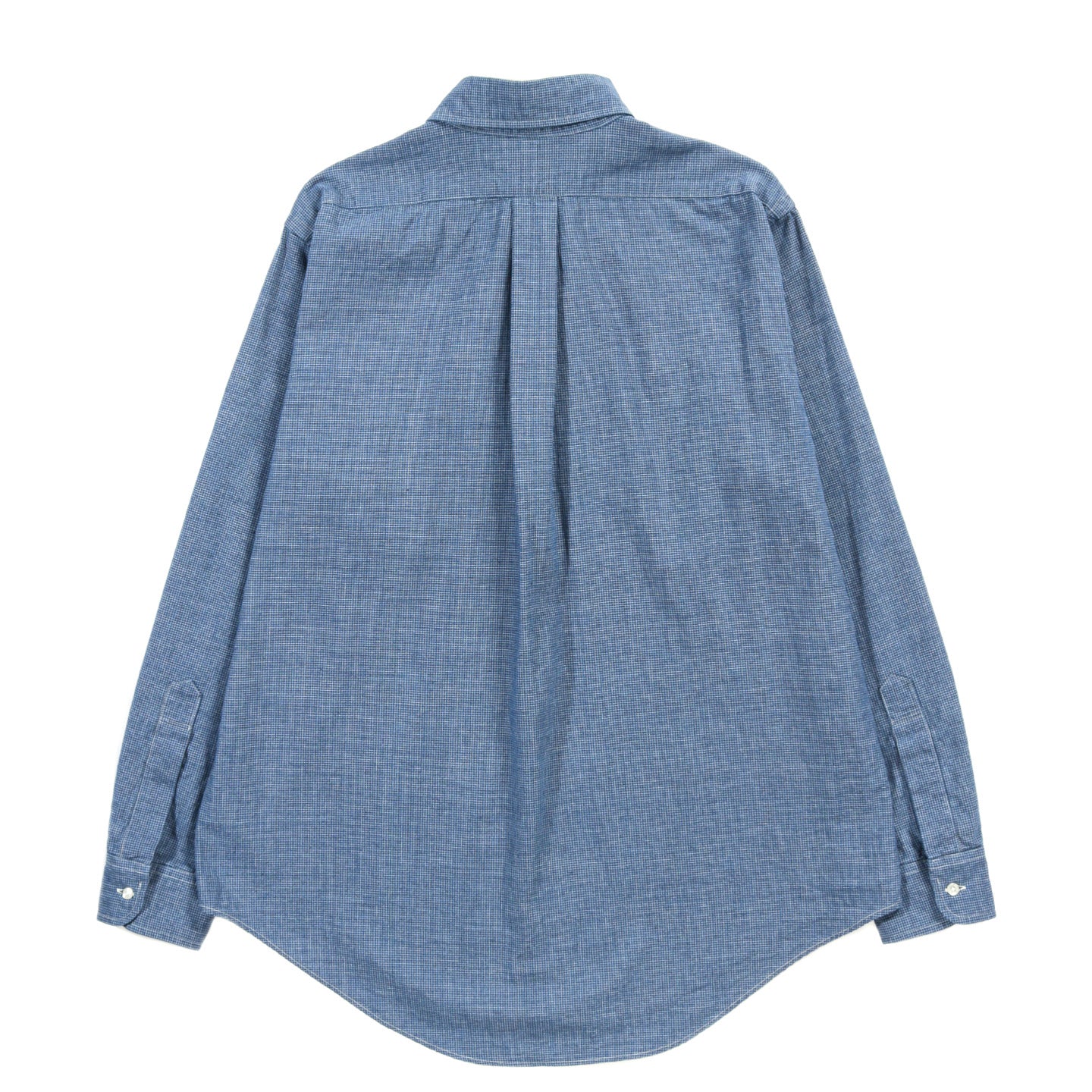 ORSLOW SMALL CHECK CHAMBRAY STANDARD BUTTON DOWN SHIRT INDIGO
