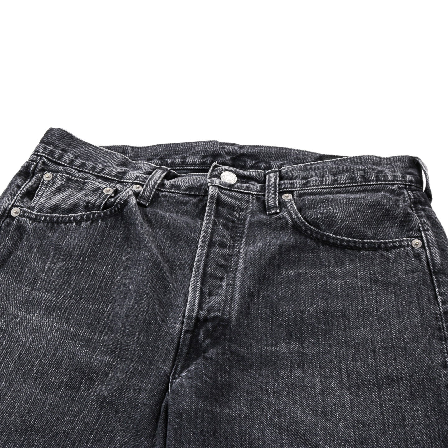 ORSLOW 105 STANDARD FIT SELVEDGE BLACK DENIM STONEWASH