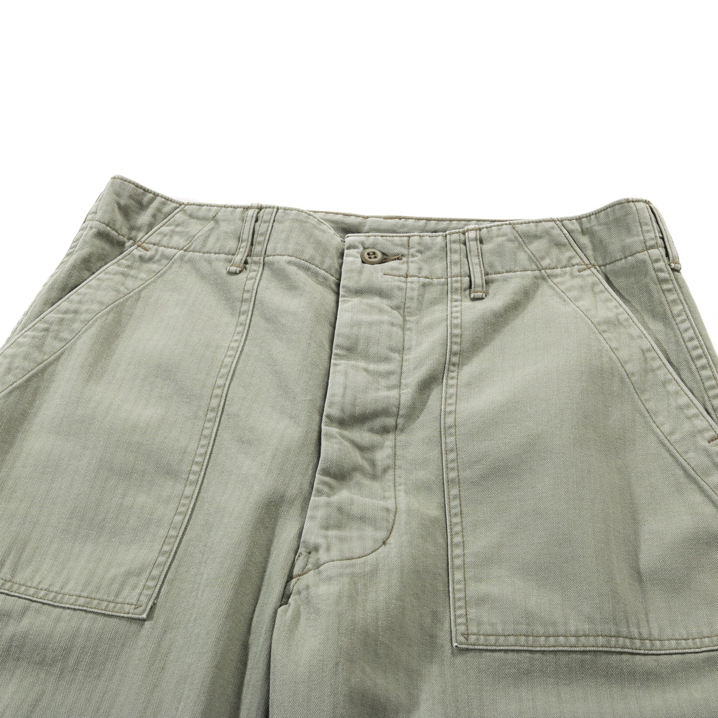 ORSLOW HERRINGBONE TWILL SUMMER FATIGUE PANTS GREEN