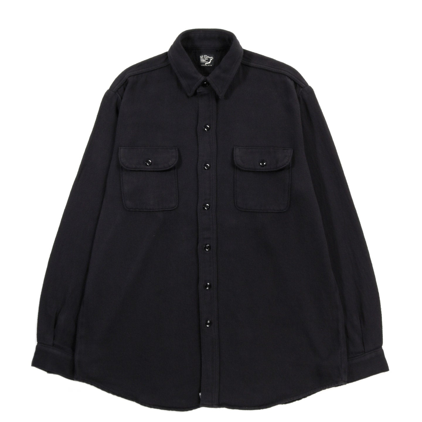 ORSLOW VINTAGE FIT BLACK FLANNEL SHIRT