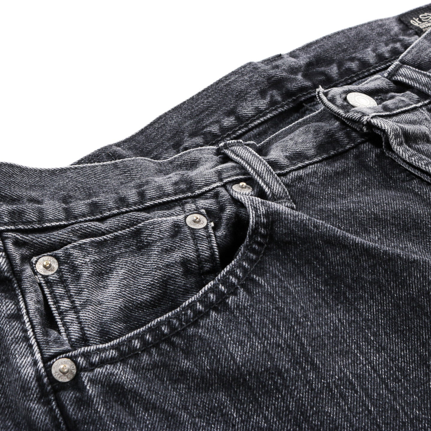 ORSLOW 105 STANDARD FIT SELVEDGE BLACK DENIM STONEWASH