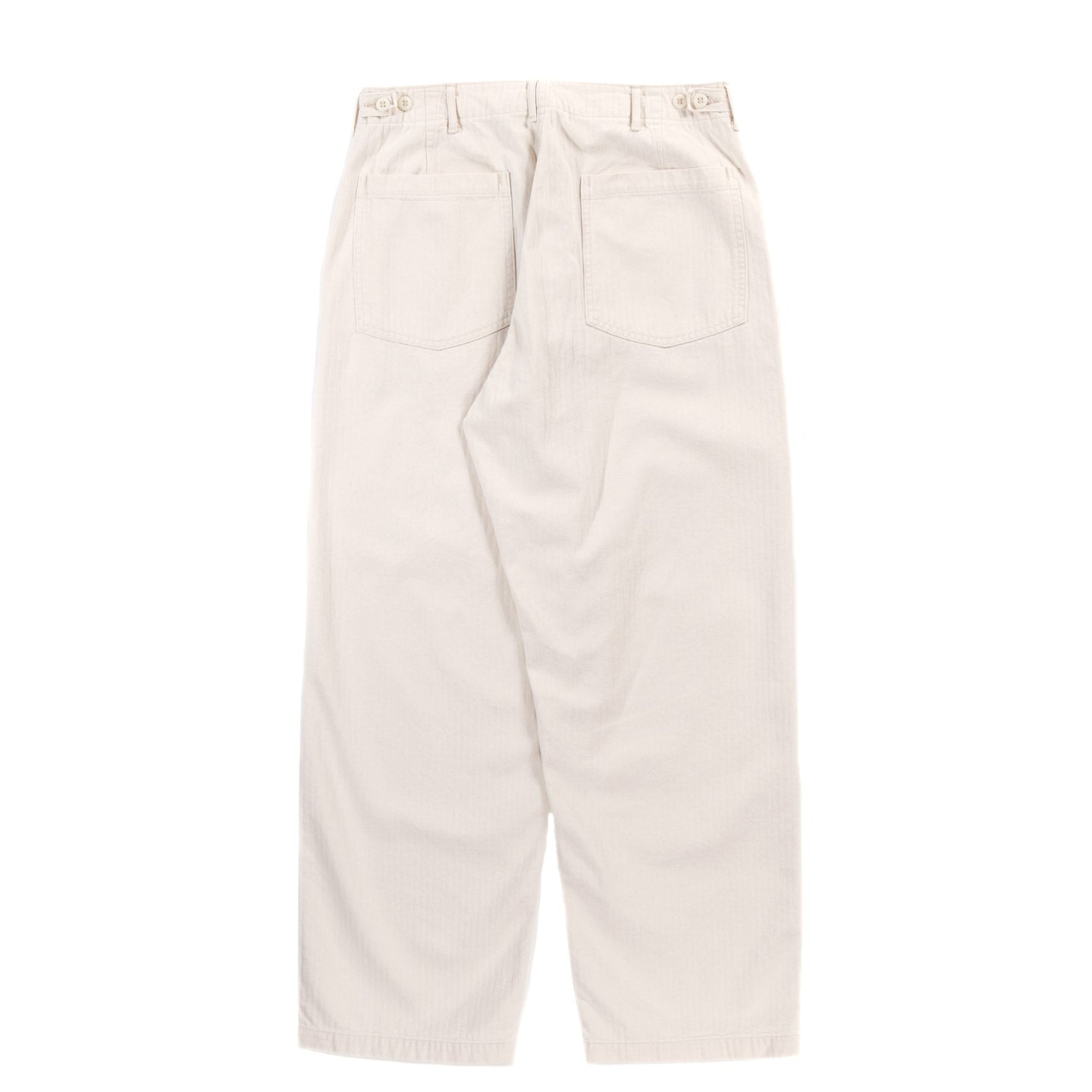 ORSLOW HERRINGBONE TWILL SUMMER FATIGUE PANTS ECRU