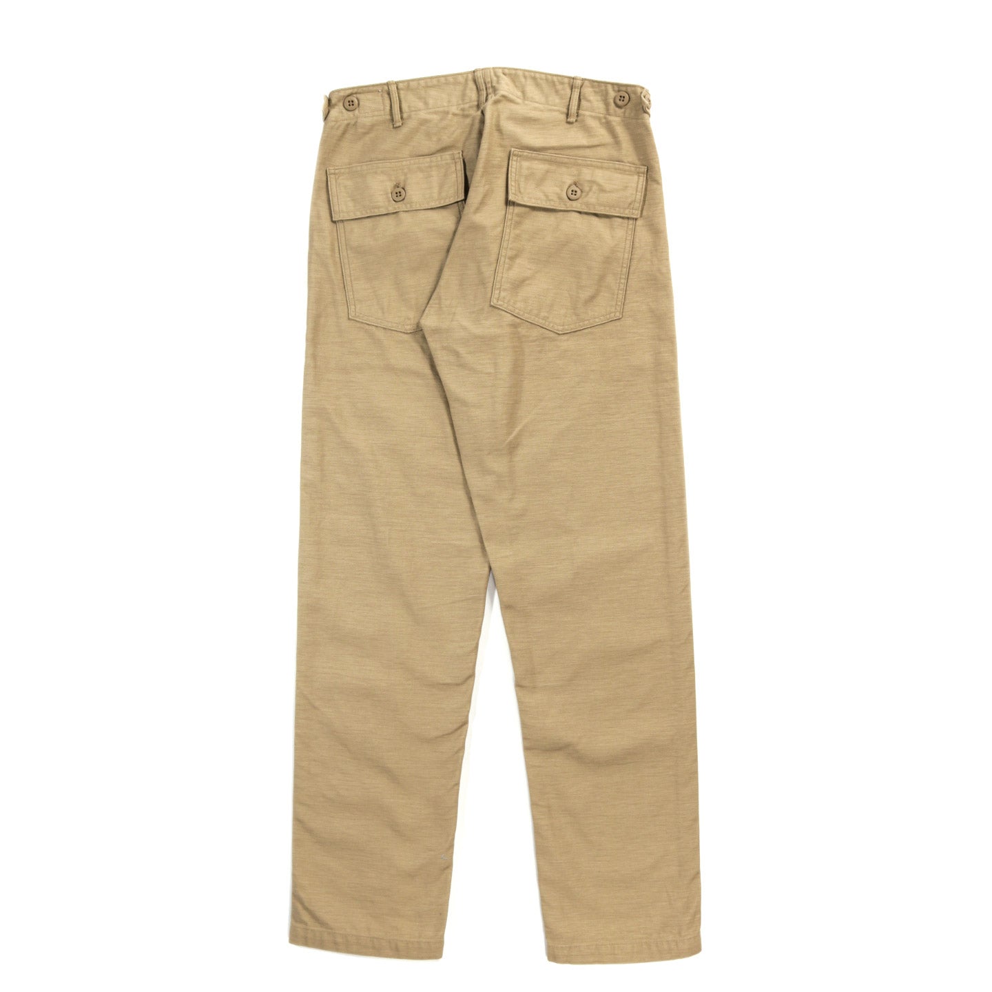 ORSLOW SLIM FIT FATIGUE PANTS SAND BEIGE REVERSE SATEEN