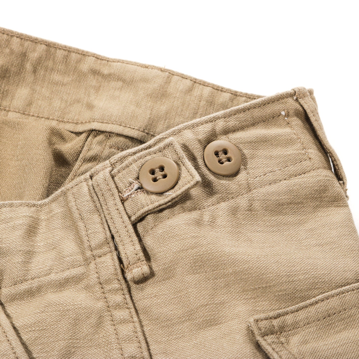 ORSLOW SLIM FIT FATIGUE PANTS SAND BEIGE REVERSE SATEEN