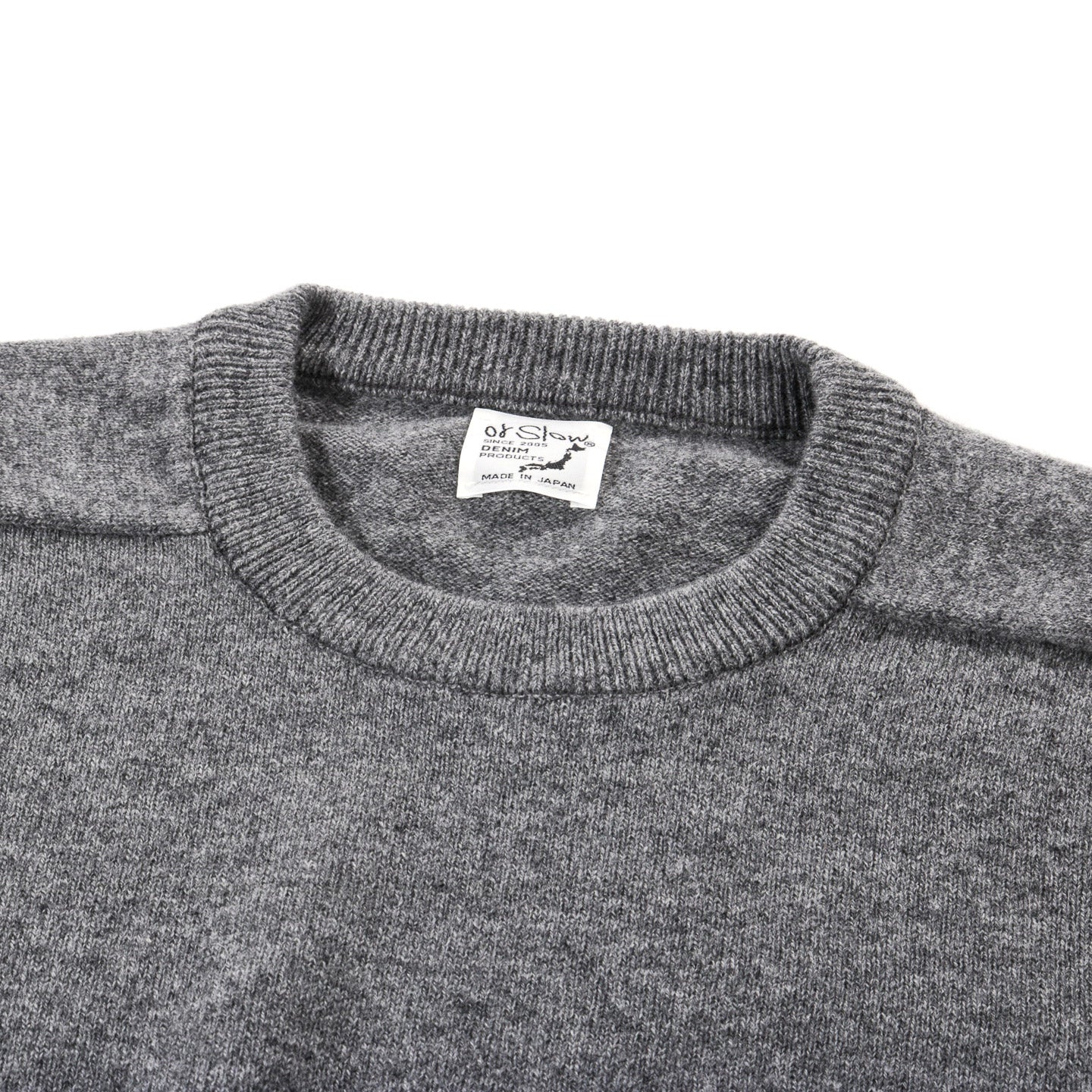 ORSLOW WOOL CREW NECK SWEATER HEATHER GRAY
