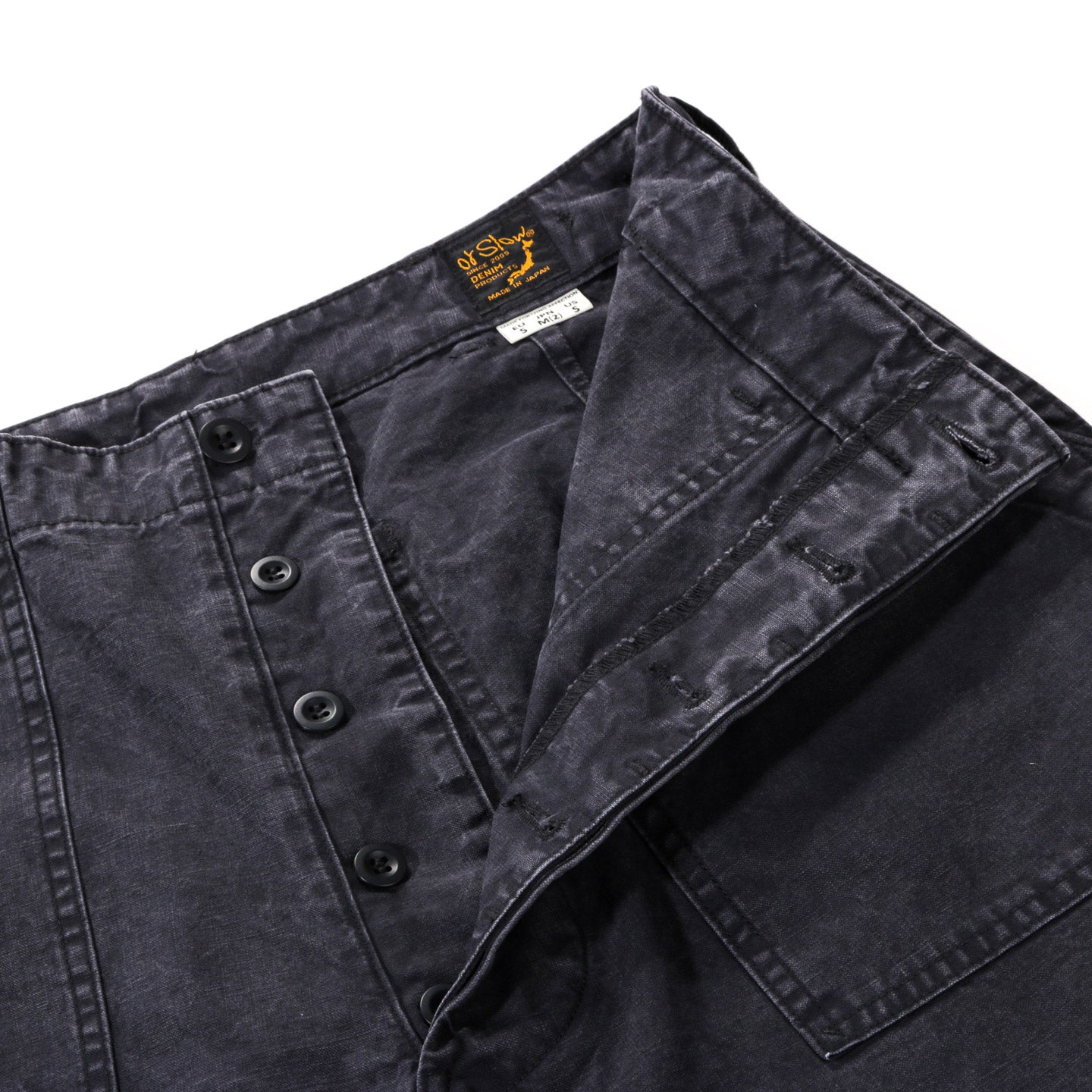 ORSLOW SUMMER FATIGUE PANTS BLACK