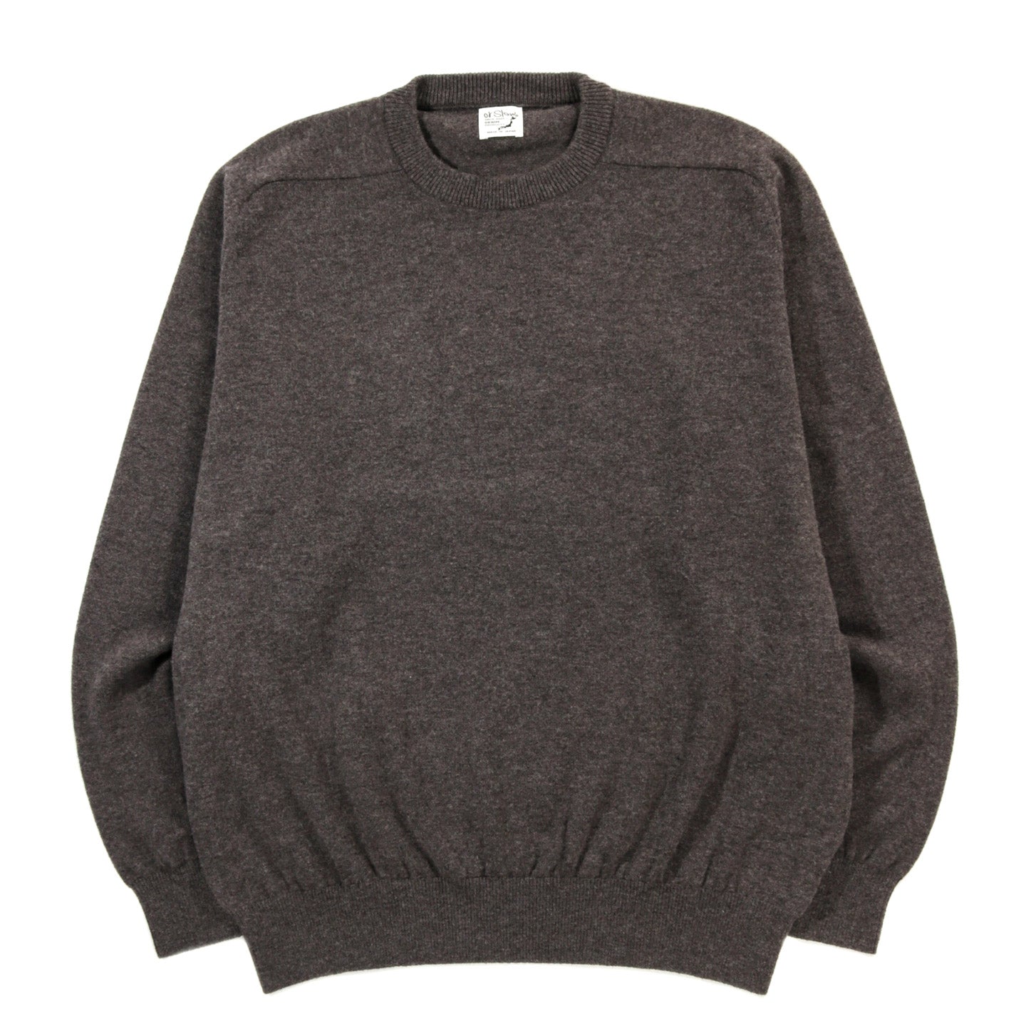 ORSLOW WOOL CREW NECK SWEATER BROWN