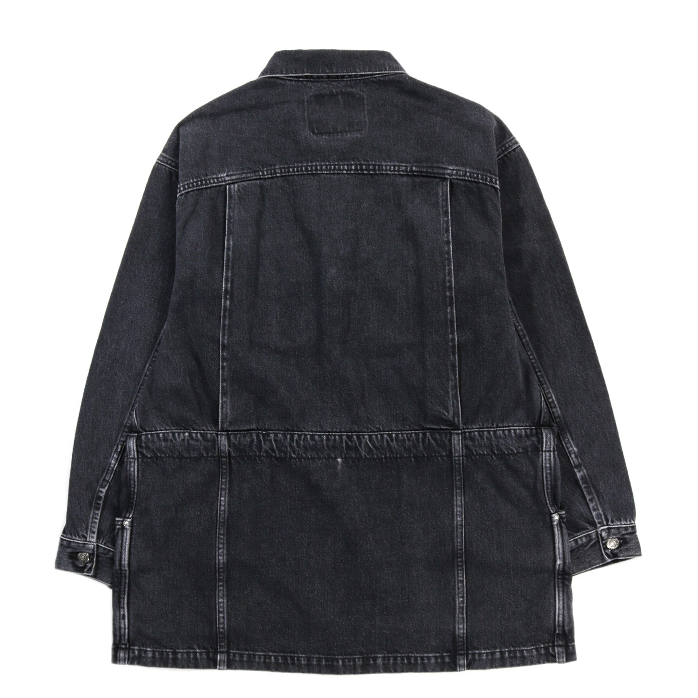 ORSLOW DENIM HALF COAT BLACK DENIM STONEWASH