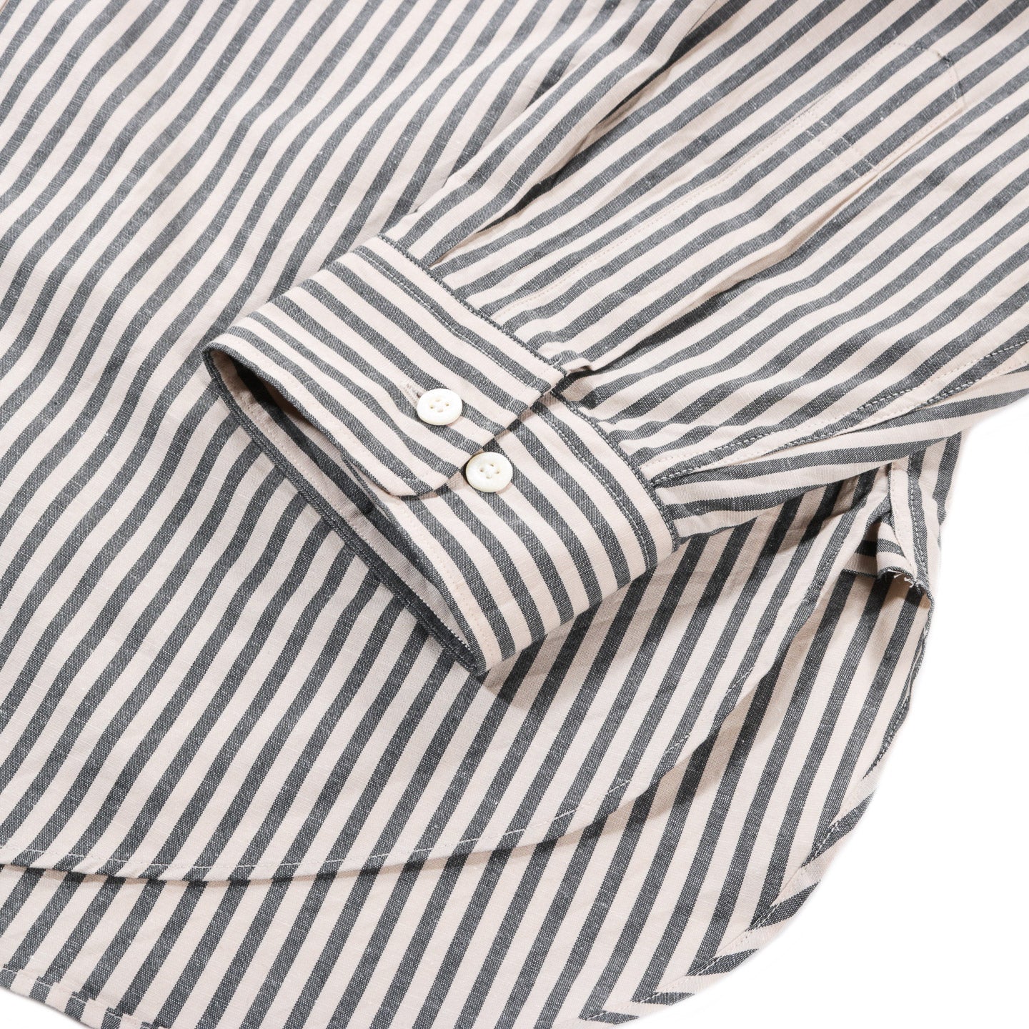 PHIGVEL MAKERS LONG POINT COLLAR SHIRT FOREST / BEIGE