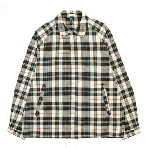 PHIGVEL MAKERS MADRAS COACH JACKET ECRU / OLIVE