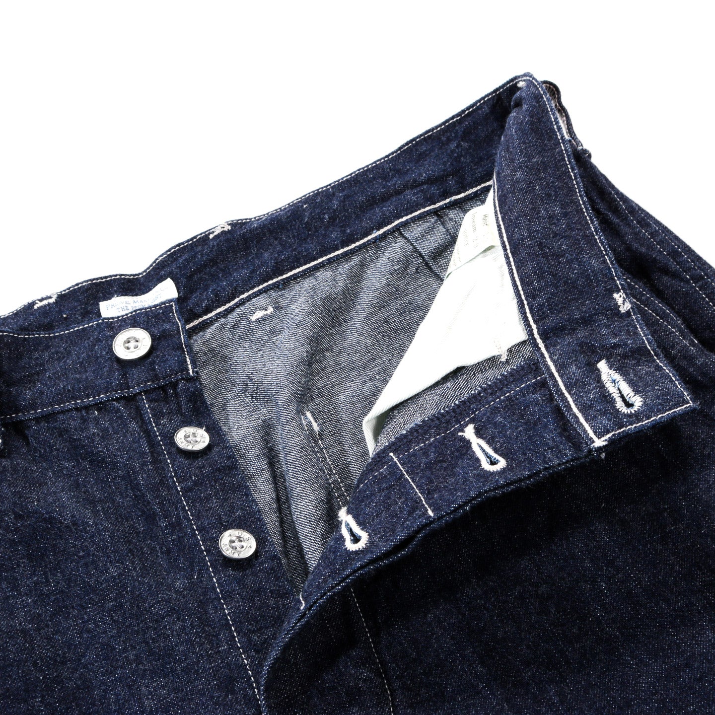 PHIGVEL MAKERS MIL DENIM TROUSERS INDIGO