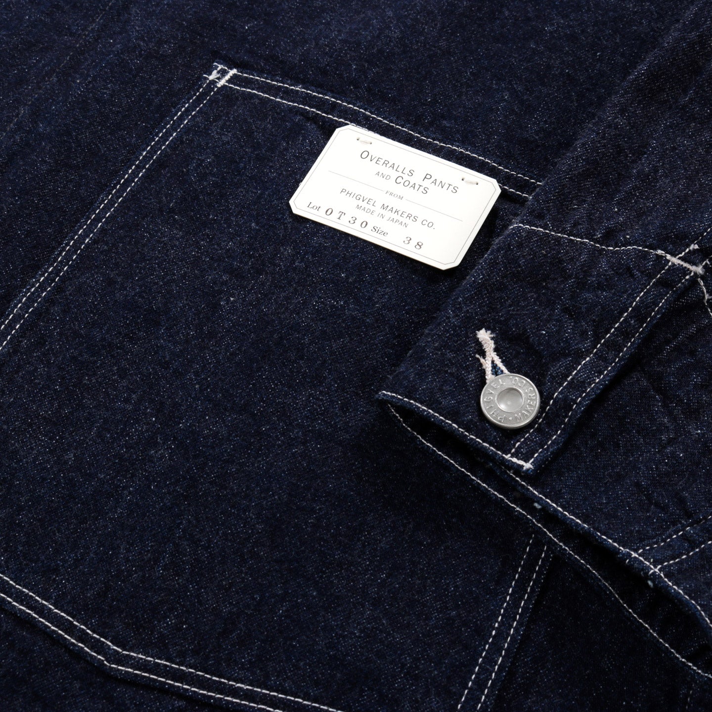 PHIGVEL MAKERS DENIM CHORE COAT INDIGO