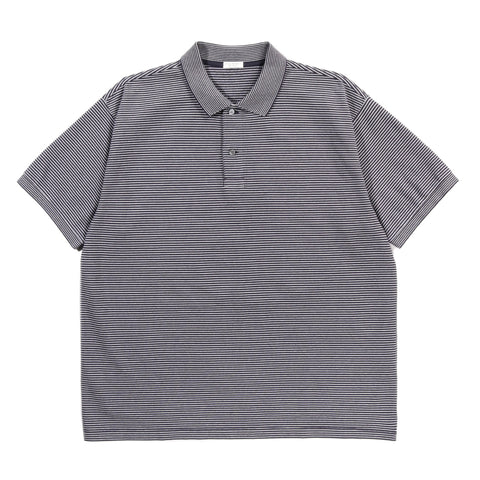 PHIGVEL MAKERS RASCHEL BORDER SS POLO INK NAVY / IVORY