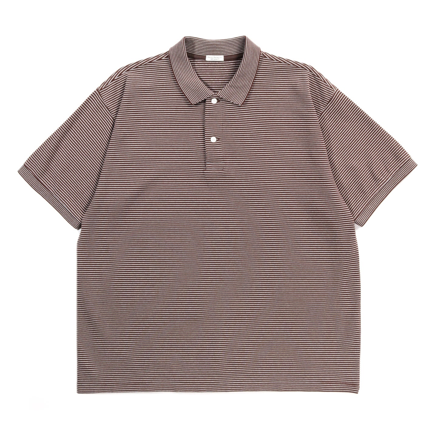 PHIGVEL MAKERS RASCHEL BORDER SS POLO BROWN / IVORY