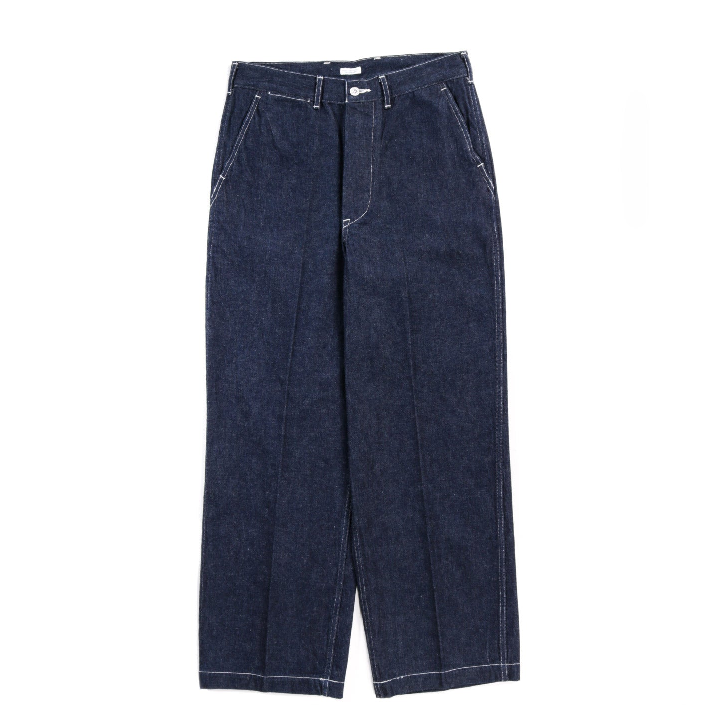 PHIGVEL MAKERS MIL DENIM TROUSERS INDIGO