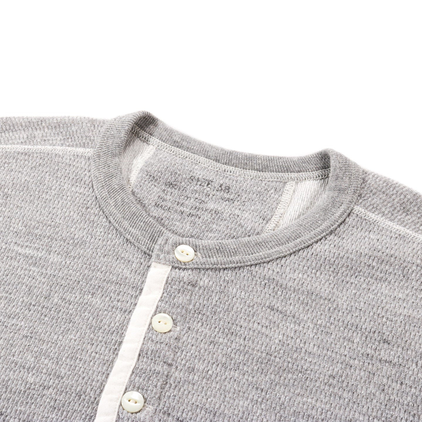 PHIGVEL MAKERS THERMAL HENLEY TOP GRAY