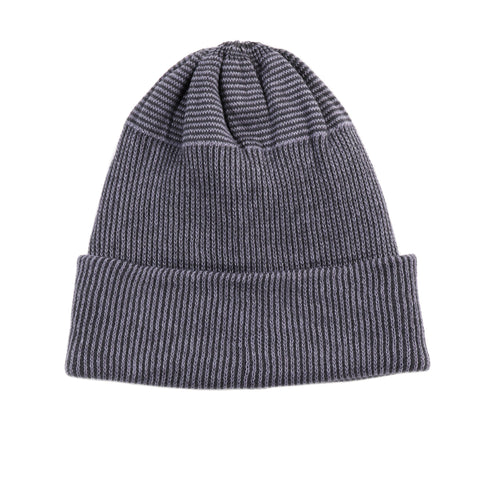 ROTOTO SUPER SOFT ACORN BEANIE FADED BLUE / CHARCOAL